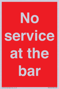 No service at the bar